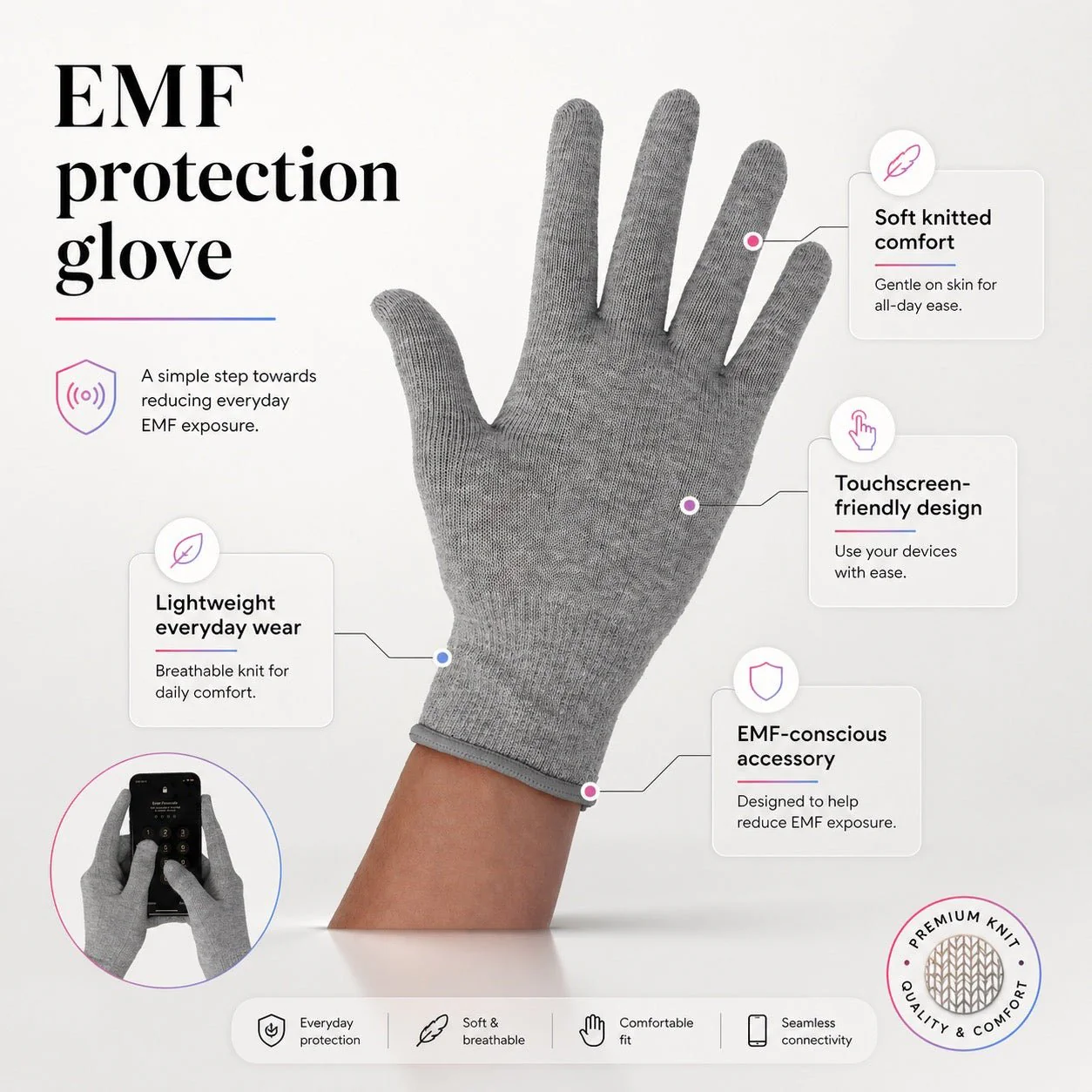 DefenderShield® EMF Protection Gloves - Image 3