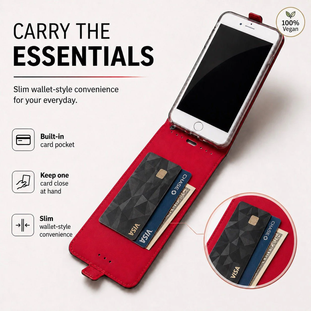 WaveWall™ Flip EMF Blocking iPhone Case & Card Holder - Image 8
