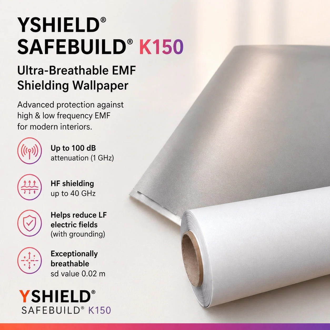 YSHIELD® K150 EMF Shielding Wallpaper - Image 7